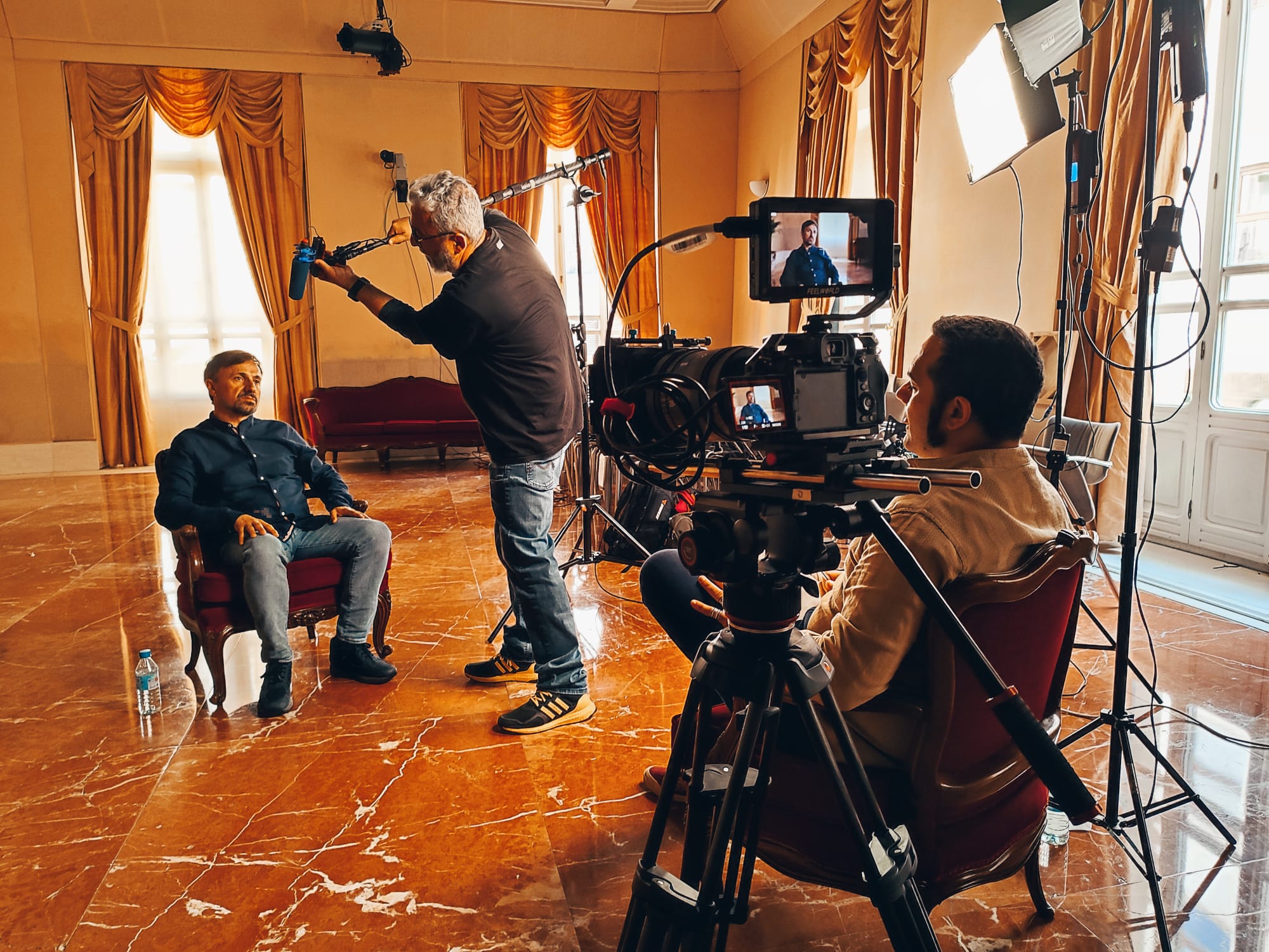 Rodaje del documental 'Sembrando sueños', de Alfonso Sanchez, programado en Panorama andaluz.