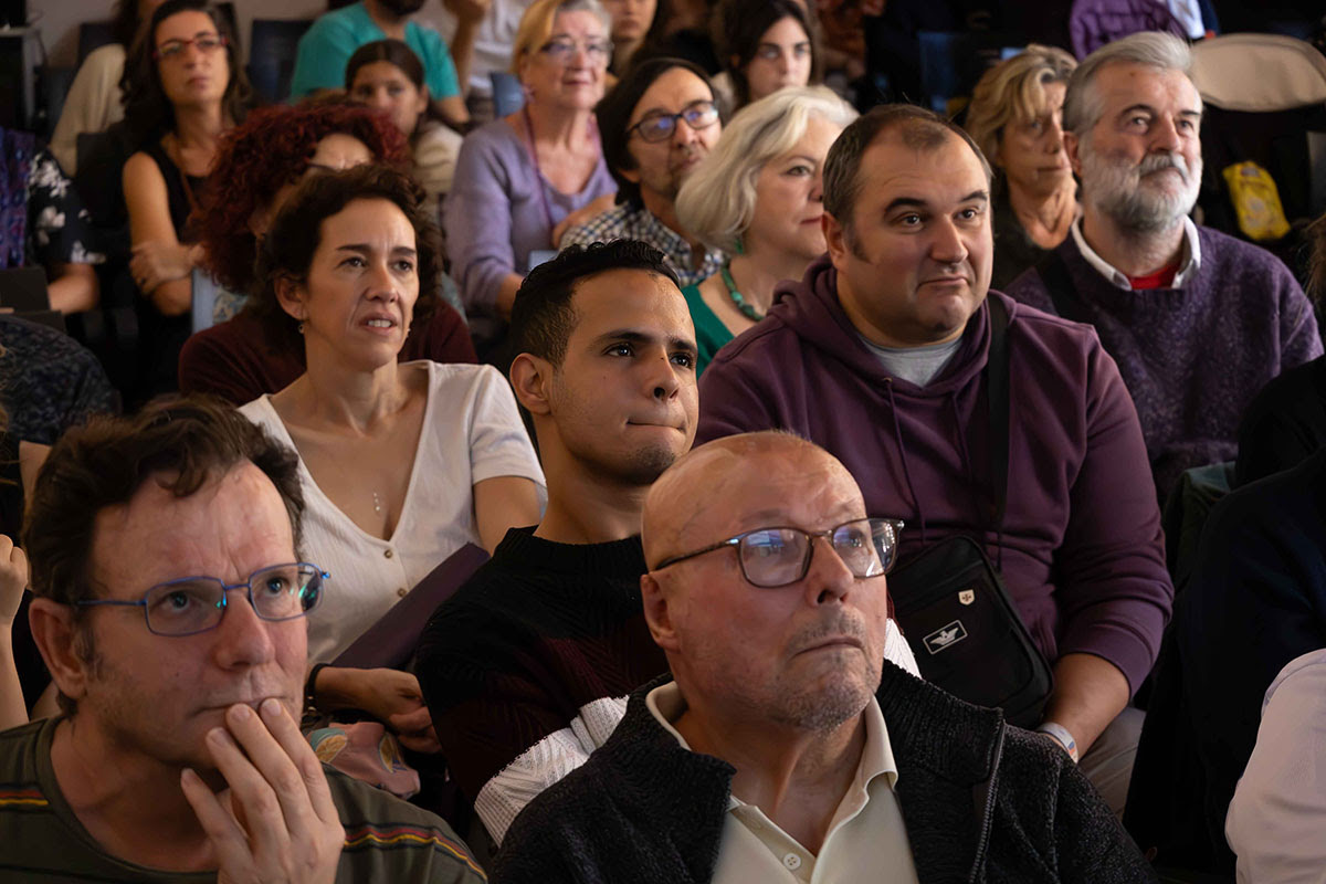 Participantes en la actividad paralela 'Mi barrio en docu'. © Carlos Rivera